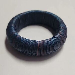 Blue Woven Bangle Bracelet Size 7